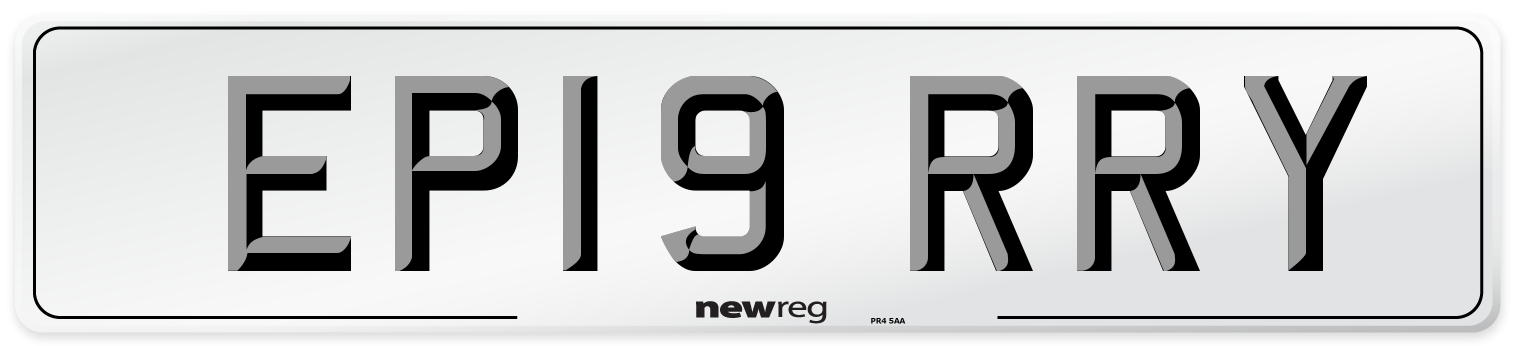 EP19 RRY Number Plate from New Reg
